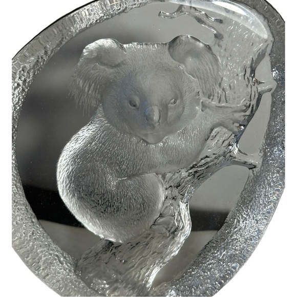 Mats Jonasson Sweden Full Lead Crystal KOALA Bear Sculpture Signed Numbered Art - Picture 2 of 9